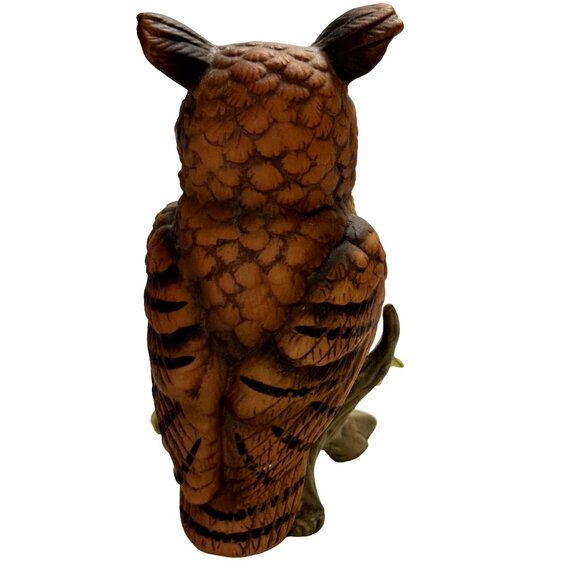 VTG 1970’s Lefton Exclusives Taiwan 4 Inch Hand Painted Porcelain Horned Owl - Picture 3 of 9